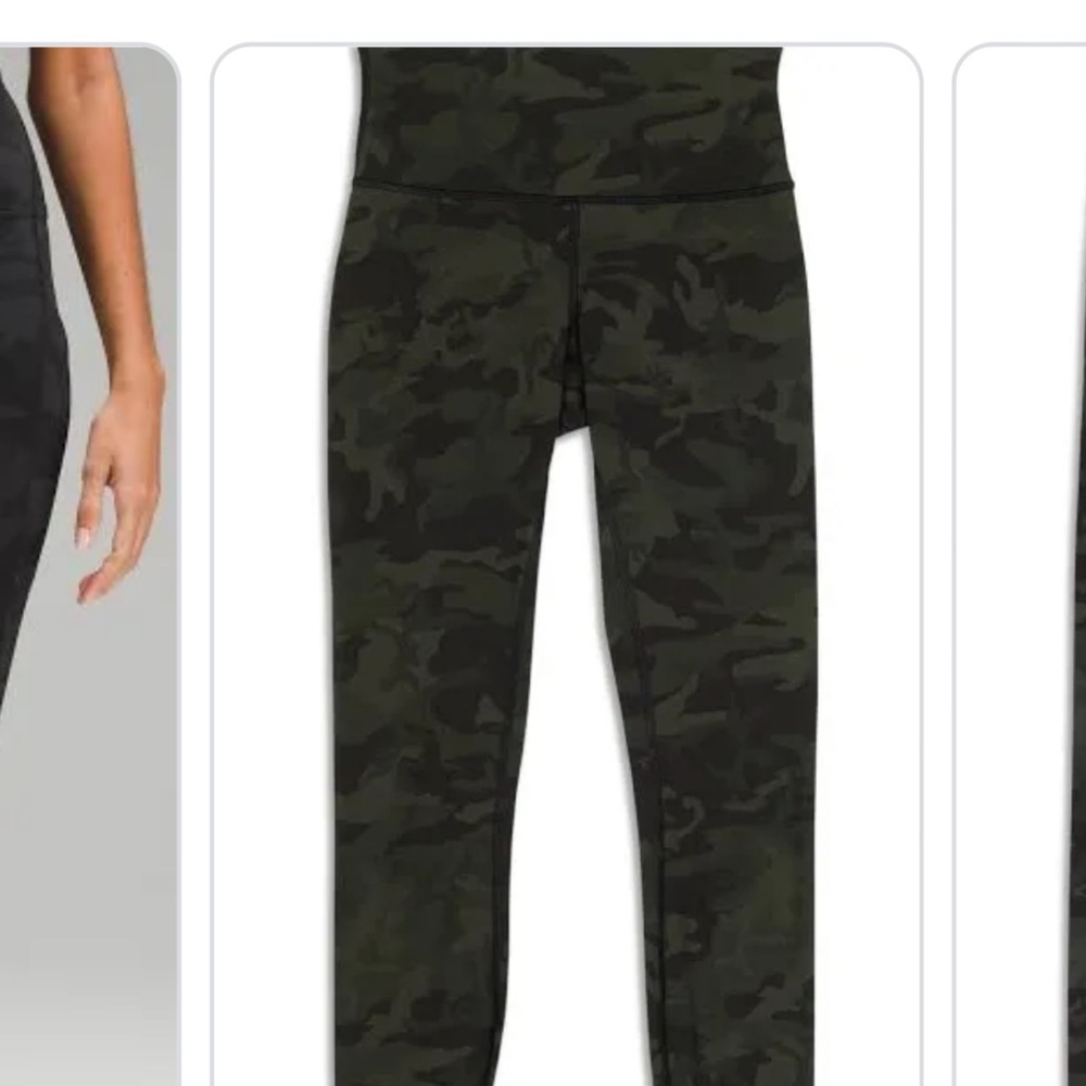 Lululemon Align Green & Black Camo Leggings
